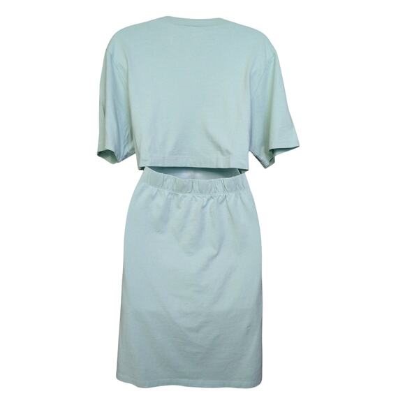 Melrose & Market Mint Green Cotton Dress Size M – Open Back T-Shirt Style - Picture 2 of 10